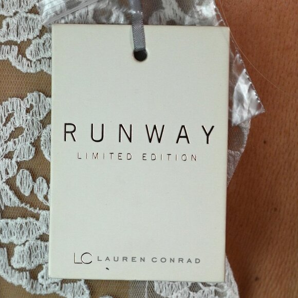 Lauren Conrad Runway Limited Edition Cream Lace Romper - Picture 6 of 7